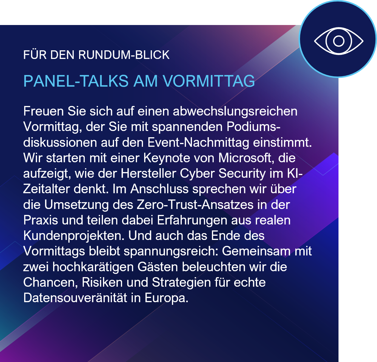 Microsoft Solution Day Agenda Vormittag