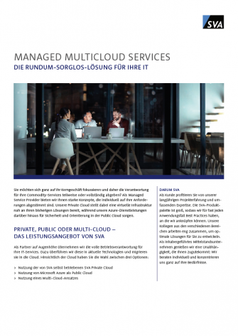 SVA Handout - Managed Multicloud Services
