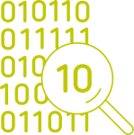 icon - numbers with magnifier